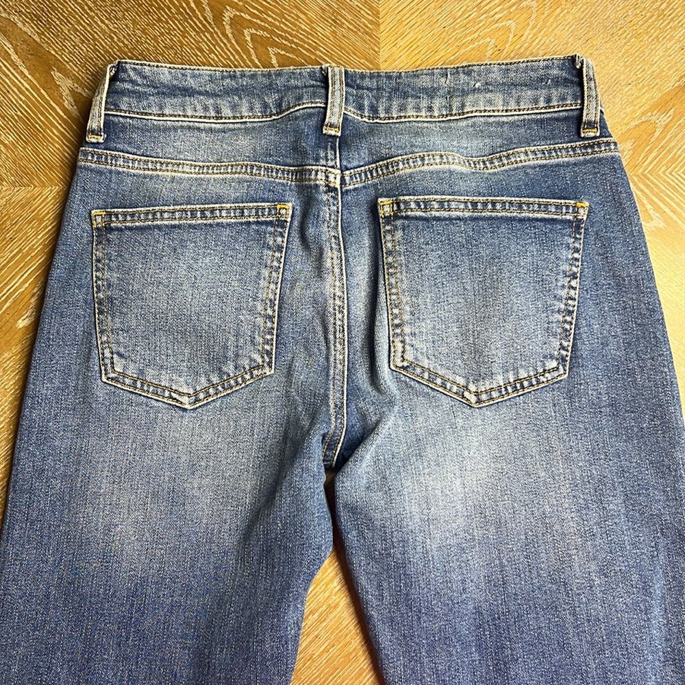 ANTHROPOLOGIE Pilcro & The Letterpress Silver Glitter Side Stripe Jeans - Picture 7 of 9
